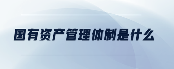國(guó)有資產(chǎn)管理體制是什么